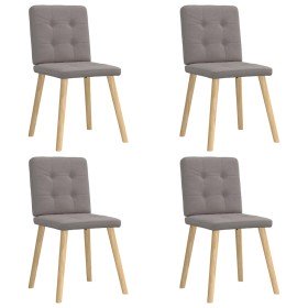 Sillas de comedor 4 unidades tela taupe Sillas de comedor 4 unidades tela taupe