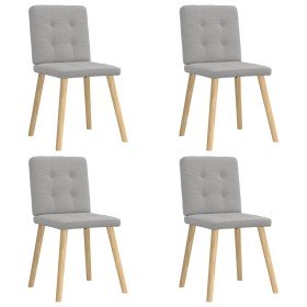 Sillas de comedor 4 uds tela gris nube Sillas de comedor 4 uds tela gris nube
