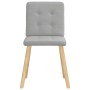 Sillas de comedor 4 uds tela gris nube