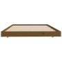 Solid pine wood bed frame honey brown 90x200 cm by vidaXL, Beds and slatted bases - Ref: Foro24-823497, Price: 83,97 €, Disco...