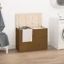 Wäschetruhe aus massivem Kiefernholz honigbraun 88,5x44x66 cm von vidaXL, Wäschekörbe - Ref: Foro24-823572, Preis: 99,80 €, R...