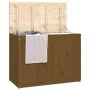 Wäschetruhe aus massivem Kiefernholz honigbraun 88,5x44x66 cm von vidaXL, Wäschekörbe - Ref: Foro24-823572, Preis: 99,80 €, R...