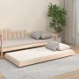 Solid pine wood bed frame 75x190 cm by vidaXL, Beds and slatted bases - Ref: Foro24-823509, Price: 65,00 €, Discount: %