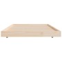 Estructura de cama madera maciza de pino 75x190 cm
