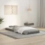 Estructura de cama madera maciza pino gris 75x190 cm de vidaXL, Camas y somieres - Ref: Foro24-823486, Precio: 88,84 €, Descu...