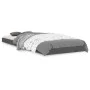 Estructura de cama madera maciza pino gris 75x190 cm de vidaXL, Camas y somieres - Ref: Foro24-823486, Precio: 88,84 €, Descu...