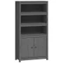 Hohes Sideboard aus massivem grauem Kiefernholz, 80 x 35 x 154 cm von vidaXL, Sideboards - Ref: Foro24-823521, Preis: 135,35 ...