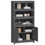Tall sideboard solid gray pine wood 80x35x154 cm by vidaXL, Sideboards - Ref: Foro24-823521, Price: 135,35 €, Discount: %
