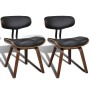 Dining chairs 2 units curved wood and synthetic leather by vidaXL, dining chairs - Ref: Foro24-241054, Price: 283,02 €, Disco...