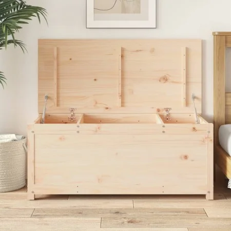 Aufbewahrungsbox aus massivem Kiefernholz 110x50x45,5 cm von vidaXL, Schränke und Lagerung - Ref: Foro24-823539, Preis: 128,9...