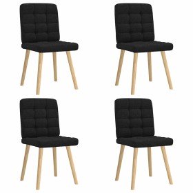 Sillas de comedor 4 unidades tela negras Sillas de comedor 4 unidades tela negras