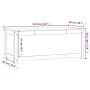 Aufbewahrungsbox aus massivem Kiefernholz 110x50x45,5 cm von vidaXL, Schränke und Lagerung - Ref: Foro24-823539, Preis: 128,9...