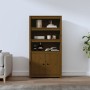 Aparador alto madera maciza de pino marrón miel 80x35x154 cm de vidaXL, Aparadores - Ref: Foro24-823522, Precio: 135,35 €, De...