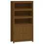 Aparador alto madera maciza de pino marrón miel 80x35x154 cm de vidaXL, Aparadores - Ref: Foro24-823522, Precio: 135,35 €, De...