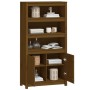 Aparador alto madera maciza de pino marrón miel 80x35x154 cm de vidaXL, Aparadores - Ref: Foro24-823522, Precio: 135,35 €, De...