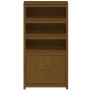Aparador alto madera maciza de pino marrón miel 80x35x154 cm de vidaXL, Aparadores - Ref: Foro24-823522, Precio: 135,35 €, De...