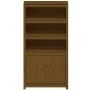 High sideboard solid honey brown pine wood 80x35x154 cm by vidaXL, Sideboards - Ref: Foro24-823522, Price: 135,35 €, Discount: %