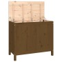 Laundry trunk solid honey brown pine wood 88.5x44x76 cm by vidaXL, Laundry baskets - Ref: Foro24-823582, Price: 102,54 €, Dis...