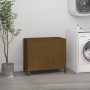 Baúl para colada madera maciza pino marrón miel 88,5x44x76 cm de vidaXL, Cestas para ropa - Ref: Foro24-823582, Precio: 102,5...