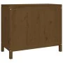 Laundry trunk solid honey brown pine wood 88.5x44x76 cm by vidaXL, Laundry baskets - Ref: Foro24-823582, Price: 102,54 €, Dis...