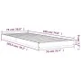 Bettrahmen aus massivem schwarzem Kiefernholz, 75 x 190 cm von vidaXL, Betten und Lattenroste - Ref: Foro24-823488, Preis: 78...