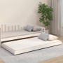 Estructura de cama madera maciza de pino blanco 100x200 cm de vidaXL, Camas y somieres - Ref: Foro24-823490, Precio: 87,60 €,...
