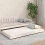 Estructura de cama madera maciza de pino blanco 100x200 cm de vidaXL, Camas y somieres - Ref: Foro24-823490, Precio: 86,52 €,...
