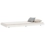 Estructura de cama madera maciza de pino blanco 100x200 cm de vidaXL, Camas y somieres - Ref: Foro24-823490, Precio: 87,60 €,...