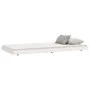 Estructura de cama madera maciza de pino blanco 100x200 cm de vidaXL, Camas y somieres - Ref: Foro24-823490, Precio: 86,52 €,...