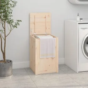 Wäschetruhe aus massivem Kiefernholz 44x44x66 cm von vidaXL, Wäschekörbe - Ref: Foro24-823564, Preis: 67,28 €, Rabatt: %