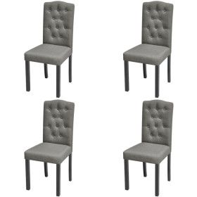 Swivel dining chairs 4 units gray fabric by vidaXL, dining chairs - Ref: Foro24-242224, Price: 246,85 €, Discount: %