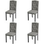 Swivel dining chairs 4 units gray fabric by vidaXL, dining chairs - Ref: Foro24-242224, Price: 246,85 €, Discount: %
