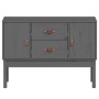 Sideboard aus massivem Kiefernholz grau 110x40x78 cm von vidaXL, Sideboards - Ref: Foro24-823526, Preis: 106,64 €, Rabatt: %