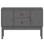 Sideboard aus massivem Kiefernholz grau 110x40x78 cm von vidaXL, Sideboards - Ref: Foro24-823526, Preis: 106,64 €, Rabatt: %