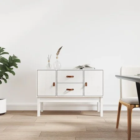 Sideboard aus massivem weißem Kiefernholz, 110 x 40 x 78 cm von vidaXL, Sideboards - Ref: Foro24-823525, Preis: 154,05 €, Rab...