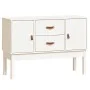 Sideboard aus massivem weißem Kiefernholz, 110 x 40 x 78 cm von vidaXL, Sideboards - Ref: Foro24-823525, Preis: 154,05 €, Rab...