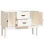 Sideboard aus massivem weißem Kiefernholz, 110 x 40 x 78 cm von vidaXL, Sideboards - Ref: Foro24-823525, Preis: 154,05 €, Rab...