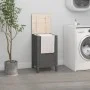 Wäschetruhe aus massivem, grauem Kiefernholz, 44 x 44 x 76 cm von vidaXL, Wäschekörbe - Ref: Foro24-823576, Preis: 65,62 €, R...