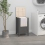 Wäschetruhe aus massivem, grauem Kiefernholz, 44 x 44 x 76 cm von vidaXL, Wäschekörbe - Ref: Foro24-823576, Preis: 65,62 €, R...