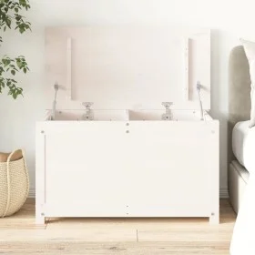 Solid white pine wood storage box 80x40x45.5 cm by vidaXL, Closets and storage - Ref: Foro24-823535, Price: 84,00 €, Discount: %