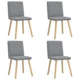 Sillas de comedor 4 unidades tela gris claro Sillas de comedor 4 unidades tela gris claro