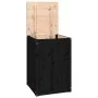 Wäschetruhe aus massivem schwarzem Kiefernholz, 44 x 44 x 66 cm von vidaXL, Wäschekörbe - Ref: Foro24-823568, Preis: 62,88 €,...