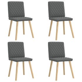 Sillas de comedor giratorias 4 unidades tela gris oscuro Sillas de comedor giratorias 4 unidades tela gris oscuro