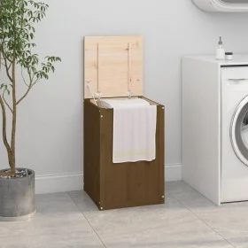 Laundry trunk solid honey brown pine wood 44x44x66 cm by vidaXL, Laundry baskets - Ref: Foro24-823567, Price: 61,52 €, Discou...