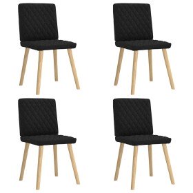 Sillas de comedor 4 unidades tela negras Sillas de comedor 4 unidades tela negras