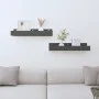 Wandregale 2 Stück massives graues Kiefernholz 50x12x9 cm von vidaXL, Regale und Regale - Ref: Foro24-823586, Preis: 23,79 €,...
