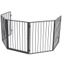Kaminzaun für Haustiere aus schwarzem Stahl von vidaXL, Kaminschirme - Ref: Foro24-242684, Preis: 70,12 €, Rabatt: %