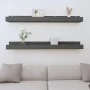Wall shelves 2 pcs solid gray pine wood 110x12x9 cm by vidaXL, Shelves and shelves - Ref: Foro24-823596, Price: 34,36 €, Disc...