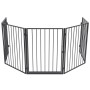 Kaminzaun für Haustiere aus schwarzem Stahl von vidaXL, Kaminschirme - Ref: Foro24-242684, Preis: 70,12 €, Rabatt: %