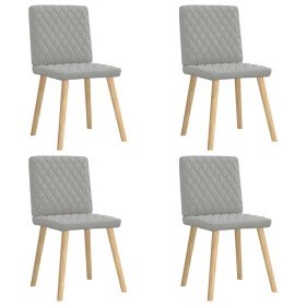 Sillas de comedor 4 uds tela gris nube Sillas de comedor 4 uds tela gris nube